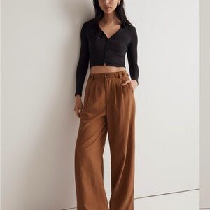 NWT Madewell Harlow Wide Leg Pants 00 petite 0